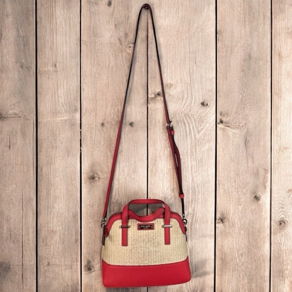Kate Spade Cedar Street Straw Small 2-Way Bag & Dust Bag   (A453) - Picture 3 of 15